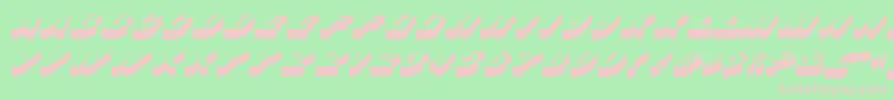 BusserdbNormal Font – Pink Fonts on Green Background