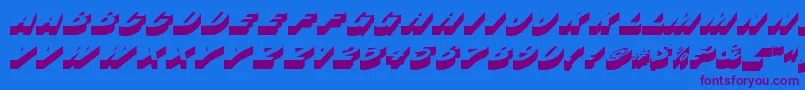 BusserdbNormal Font – Purple Fonts on Blue Background