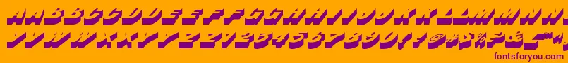 BusserdbNormal Font – Purple Fonts on Orange Background