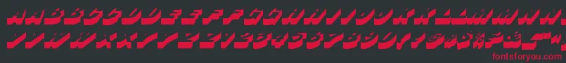 フォントBusserdbNormal – 黒い背景に赤い文字