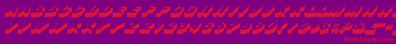 フォントBusserdbNormal – 紫の背景に赤い文字