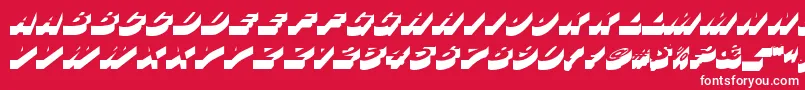 フォントBusserdbNormal – 赤い背景に白い文字