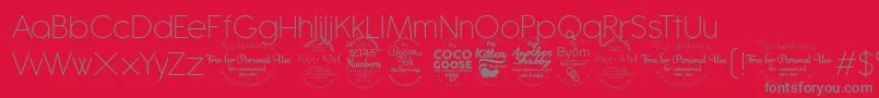 AntipastoExtralighttrial Font – Gray Fonts on Red Background