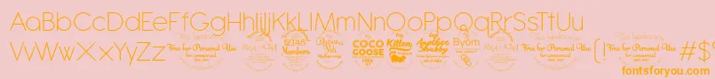 AntipastoExtralighttrial Font – Orange Fonts on Pink Background