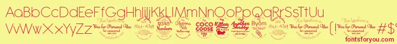 AntipastoExtralighttrial Font – Red Fonts on Yellow Background