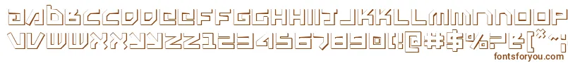 Uno Estado 3D Font – Brown Fonts on White Background