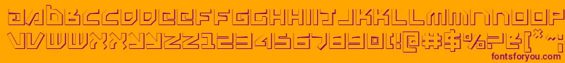 Шрифт Uno Estado 3D – фиолетовые шрифты на оранжевом фоне
