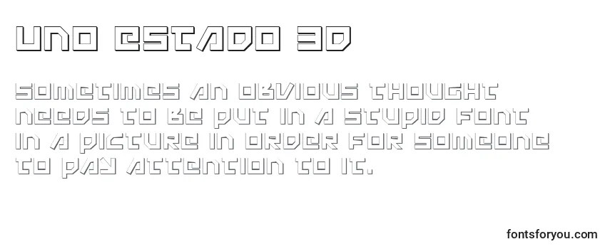 Uno Estado 3D Font
