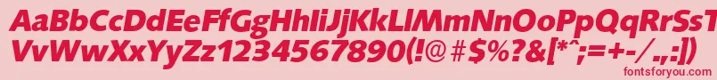 Шрифт SaxonyserialXboldItalic – красные шрифты на розовом фоне