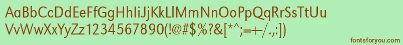 Urwgrotesktligextnar Font – Brown Fonts on Green Background