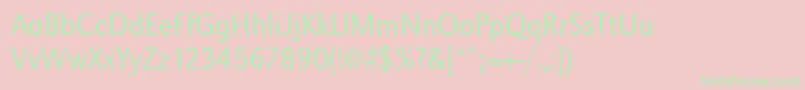 Urwgrotesktligextnar Font – Green Fonts on Pink Background