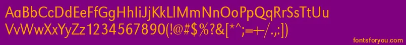 Urwgrotesktligextnar Font – Orange Fonts on Purple Background