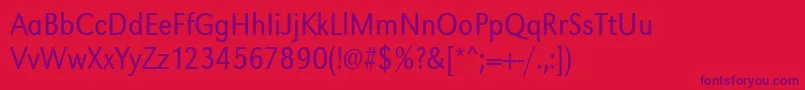 Urwgrotesktligextnar Font – Purple Fonts on Red Background