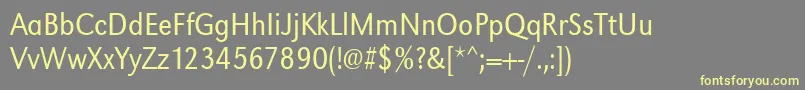 Urwgrotesktligextnar Font – Yellow Fonts on Gray Background