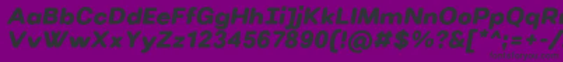 VillerayroundedUltrabolditalic Font – Black Fonts on Purple Background