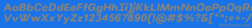 VillerayroundedUltrabolditalic Font – Gray Fonts on Blue Background