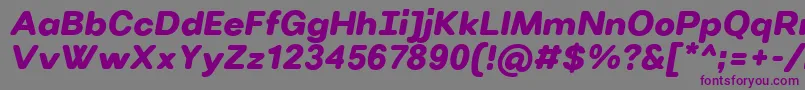 Шрифт VillerayroundedUltrabolditalic – фиолетовые шрифты на сером фоне