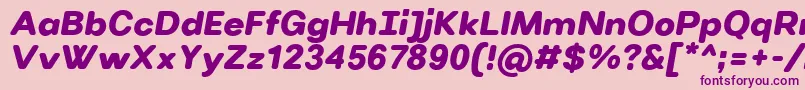 VillerayroundedUltrabolditalic Font – Purple Fonts on Pink Background