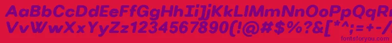 VillerayroundedUltrabolditalic Font – Purple Fonts on Red Background