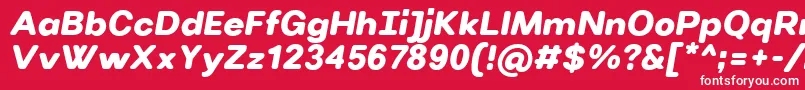 VillerayroundedUltrabolditalic Font – White Fonts on Red Background