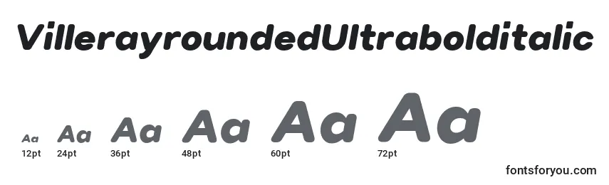 VillerayroundedUltrabolditalic Font Sizes
