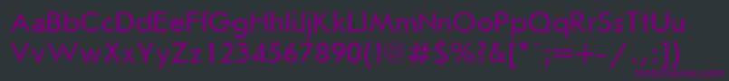 Czcionka Jrs55 – fioletowe czcionki na czarnym tle