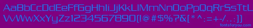 Babylon5credits Font – Blue Fonts on Purple Background