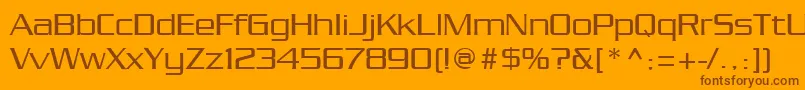 Babylon5credits Font – Brown Fonts on Orange Background