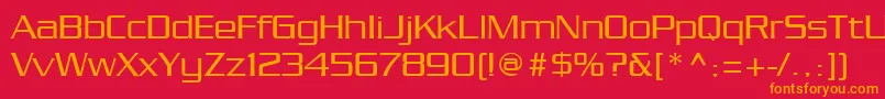 Babylon5credits Font – Orange Fonts on Red Background