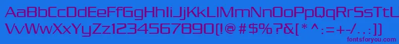 Babylon5credits Font – Purple Fonts on Blue Background