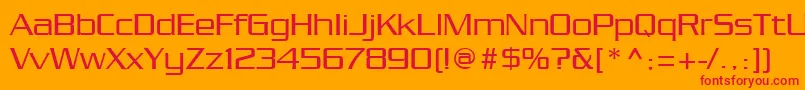 Babylon5credits Font – Red Fonts on Orange Background