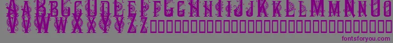 Decocaps Font – Purple Fonts on Gray Background