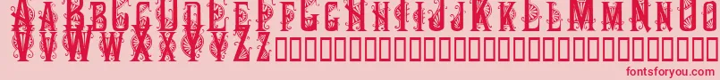 Decocaps Font – Red Fonts on Pink Background