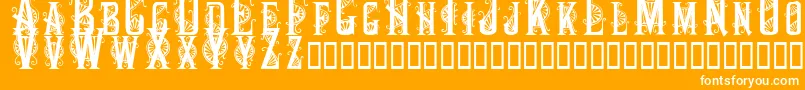 Decocaps Font – White Fonts on Orange Background