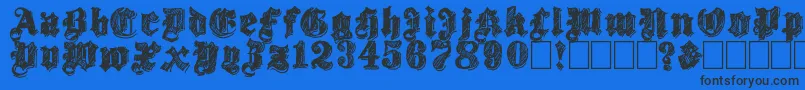 Twenty12 Font – Black Fonts on Blue Background