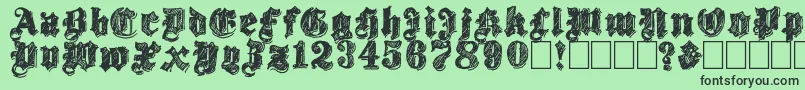 Twenty12 Font – Black Fonts on Green Background