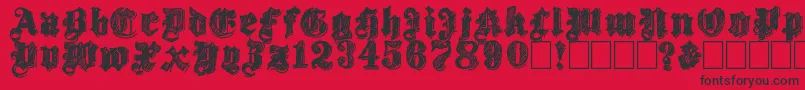 Twenty12 Font – Black Fonts on Red Background