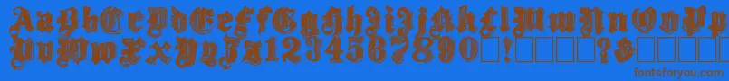 Twenty12 Font – Brown Fonts on Blue Background
