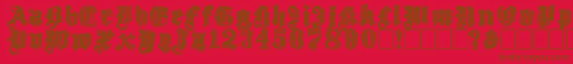 Police Twenty12 – polices brunes sur fond rouge