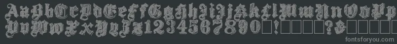 フォントTwenty12 – 黒い背景に灰色の文字