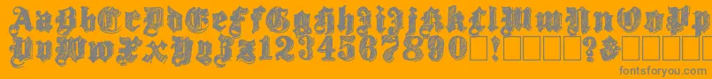 Twenty12 Font – Gray Fonts on Orange Background