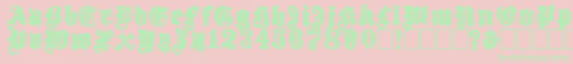 Twenty12 Font – Green Fonts on Pink Background