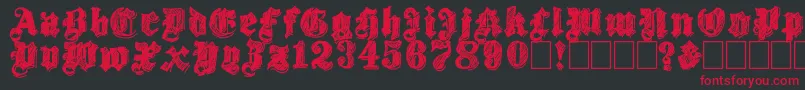 Twenty12 Font – Red Fonts on Black Background