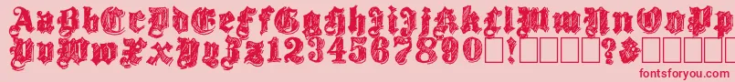 Twenty12 Font – Red Fonts on Pink Background