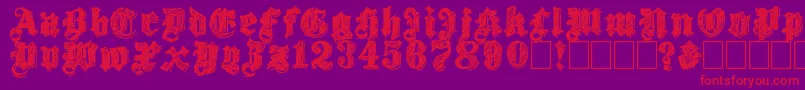 Twenty12 Font – Red Fonts on Purple Background