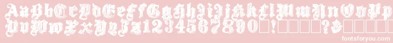 Twenty12-Schriftart – Weiße Schriften auf rosa Hintergrund