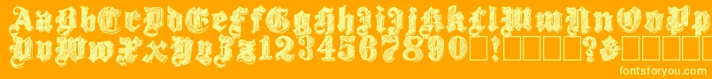フォントTwenty12 – オレンジの背景に黄色の文字