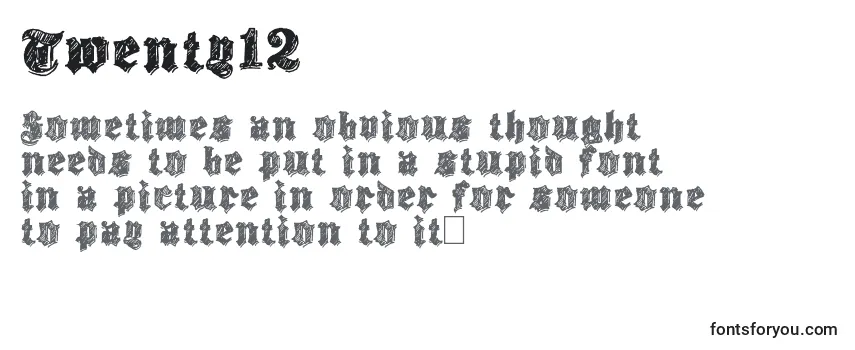 Шрифт Twenty12