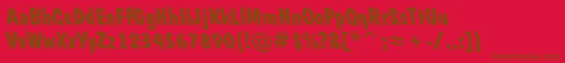 ADominorevoblBold Font – Brown Fonts on Red Background