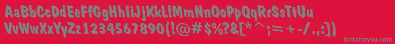 ADominorevoblBold Font – Gray Fonts on Red Background